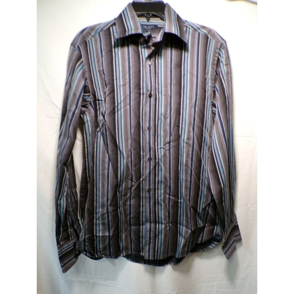 Ted Baker London Men's Dress Shirt Striped Long Sleeve Button Up L
